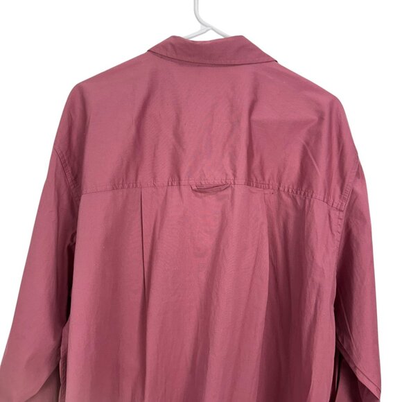 A New Day Womens Long-Sleeve Button-Down Shirt Size L Cotton Blend Rose Pink - Picture 7 of 10